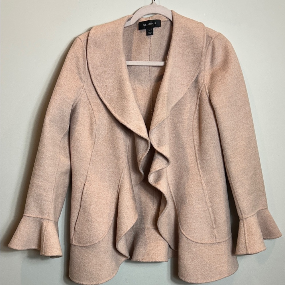St. John Women's Blush Ruffle Blazer